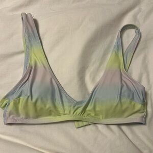 Aerie tie dye (green, blue, purple) swimsuit top